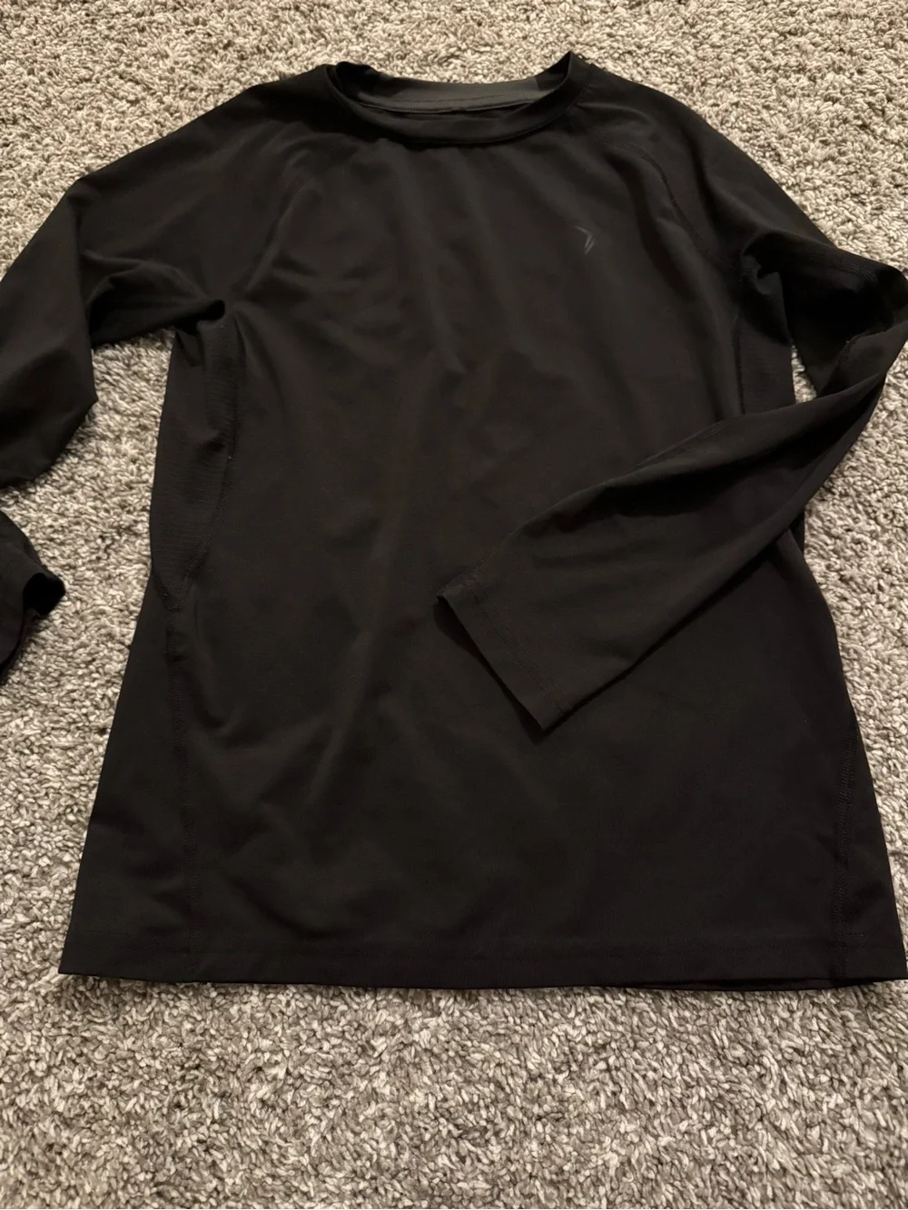 Boys Black Long-Sleeve Performance Shirt
